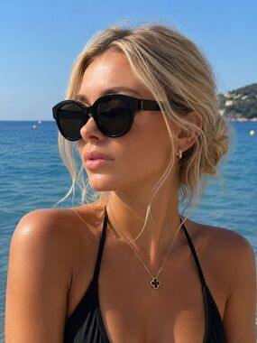 Yves Saint Laurent - Monogramme Cat Eye SL M29 Sunglasses - Black - Saint Lauren